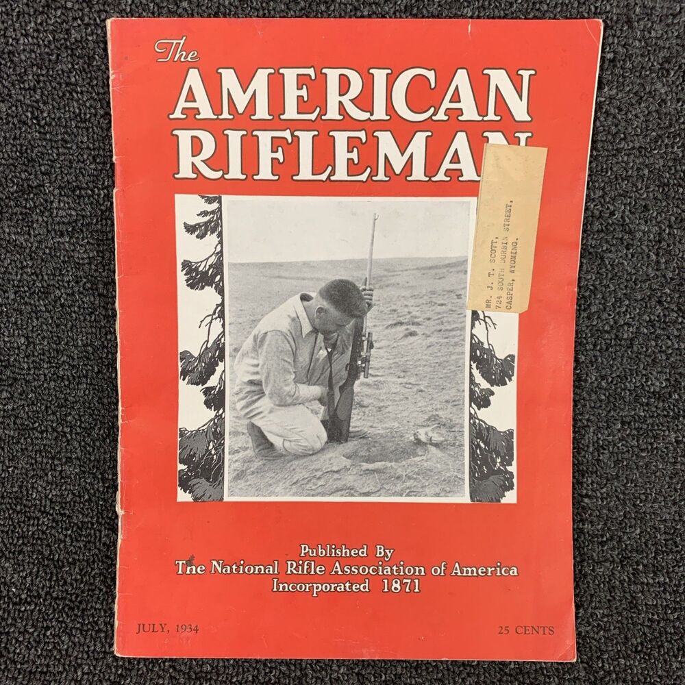 Vintage The American Rifleman Magazine July 1934 Sporting Hunting Firearms